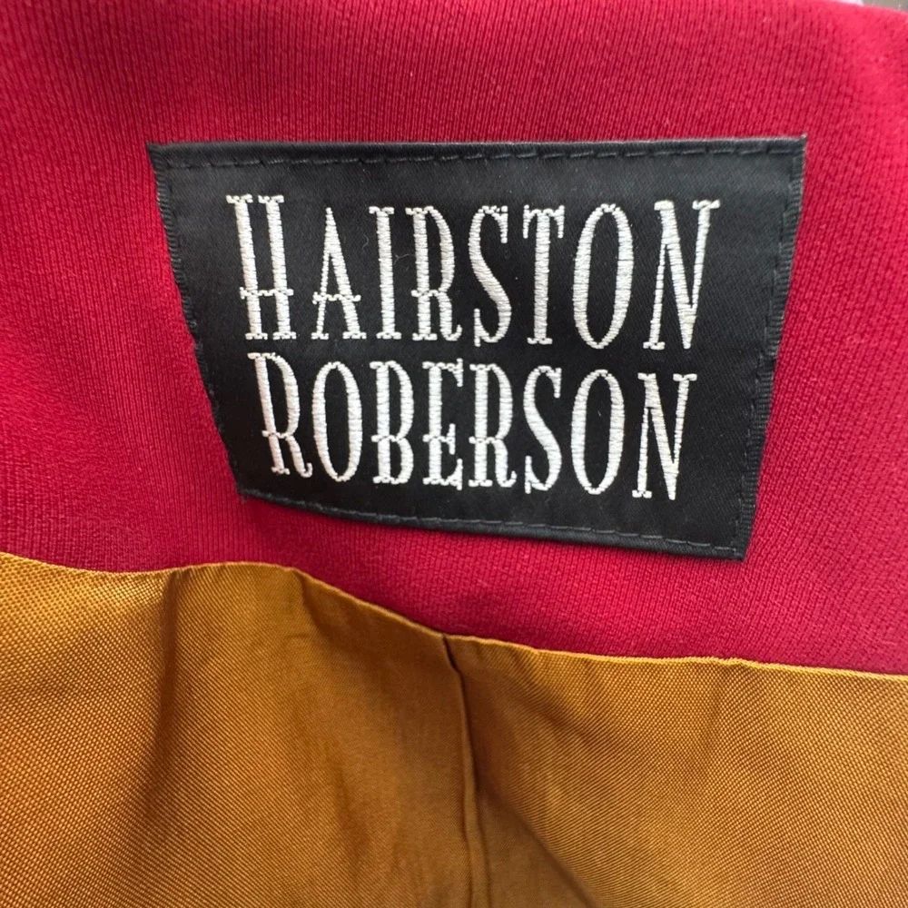 Hairston Roberson Women Embroidered‎ Button Front Jacket Sz 10 Red Western Rodeo